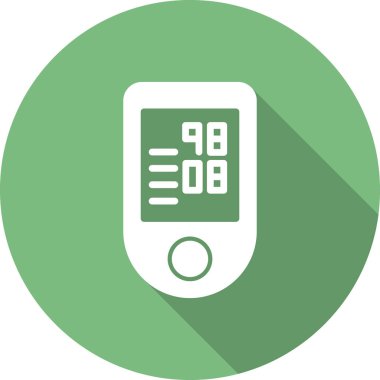 Oksimetre basit simgesi, vektör illüstrasyonu