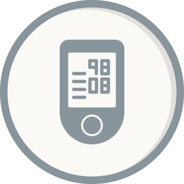Oksimetre basit simgesi, vektör illüstrasyonu