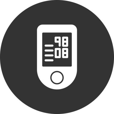 Oksimetre basit simgesi, vektör illüstrasyonu