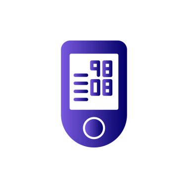 Oksimetre basit simgesi, vektör illüstrasyonu