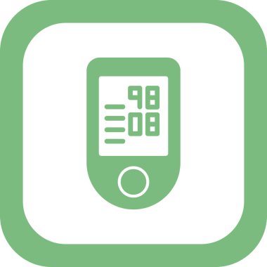 Oksimetre basit simgesi, vektör illüstrasyonu