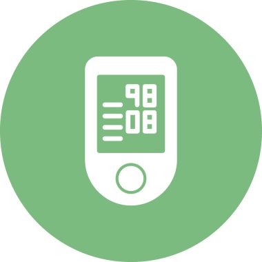 Oksimetre basit simgesi, vektör illüstrasyonu