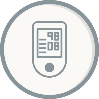 Oksimetre basit simgesi, vektör illüstrasyonu