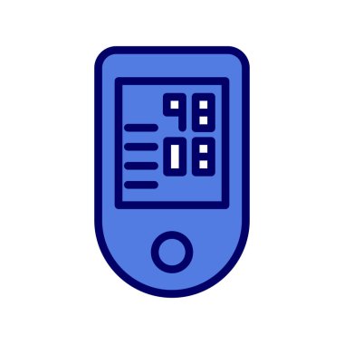 Oksimetre basit simgesi, vektör illüstrasyonu