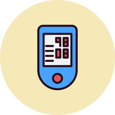 Oksimetre basit simgesi, vektör illüstrasyonu