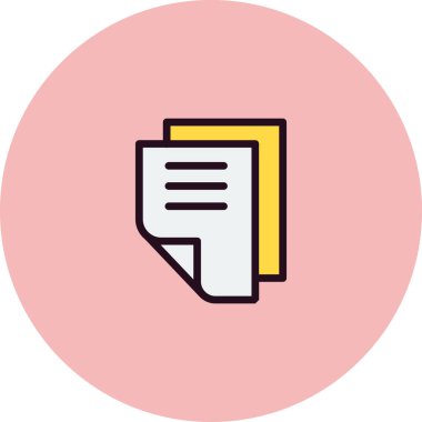 Kağıt basit simge, vektör illüstrasyonu