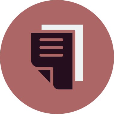 Kağıt basit simge, vektör illüstrasyonu