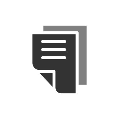 Kağıt basit simge, vektör illüstrasyonu