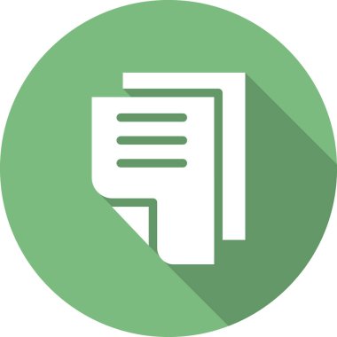 Kağıt basit simge, vektör illüstrasyonu