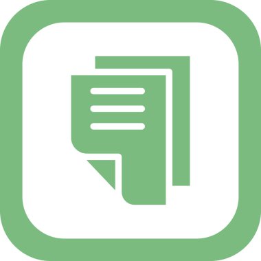 Kağıt basit simge, vektör illüstrasyonu