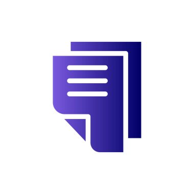 Kağıt basit simge, vektör illüstrasyonu