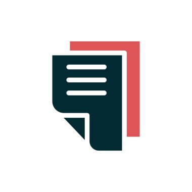 Kağıt basit simge, vektör illüstrasyonu