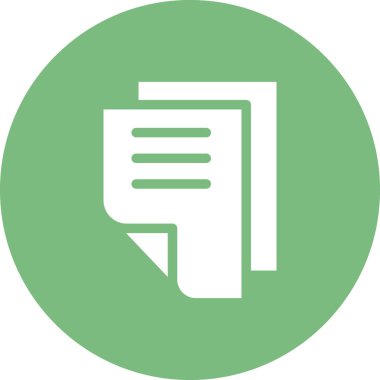 Kağıt basit simge, vektör illüstrasyonu