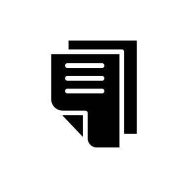 Kağıt basit simge, vektör illüstrasyonu