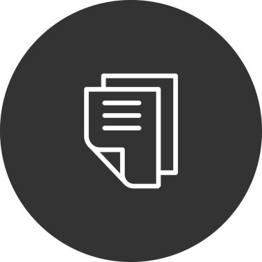 Kağıt basit simge, vektör illüstrasyonu