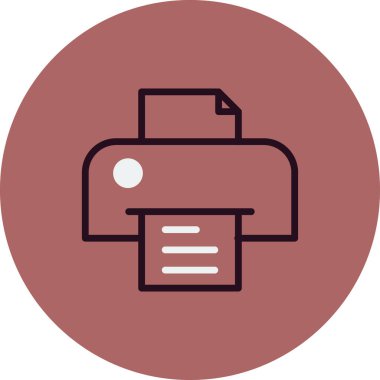 Basit simge, vektör illüstrasyonunu yazdır