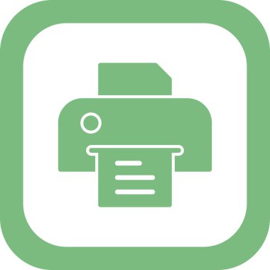 Basit simge, vektör illüstrasyonunu yazdır