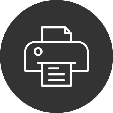 Basit simge, vektör illüstrasyonunu yazdır