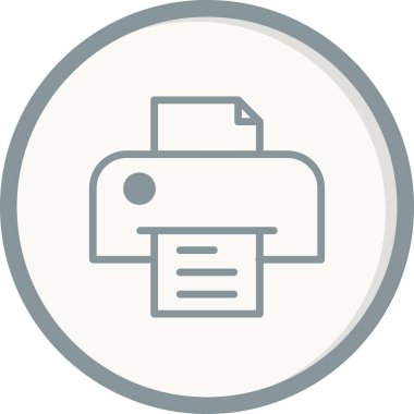 Basit simge, vektör illüstrasyonunu yazdır