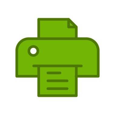 Yazıcı basit simgesi, vektör çizim