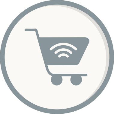 Alışveriş arabası ikon vektör illüstrasyonu