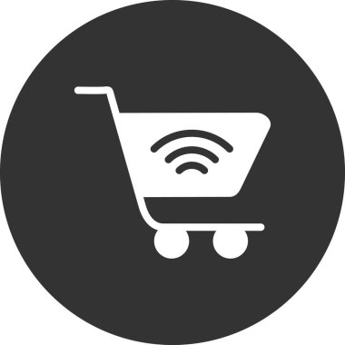 Alışveriş arabası ikon vektör illüstrasyonu