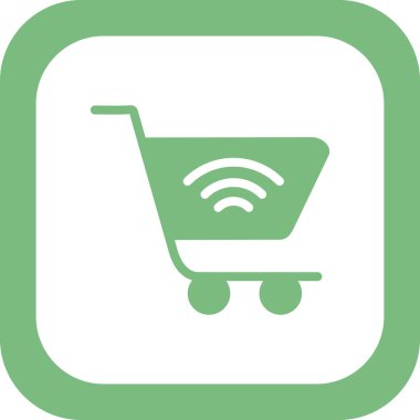 Alışveriş arabası ikon vektör illüstrasyonu