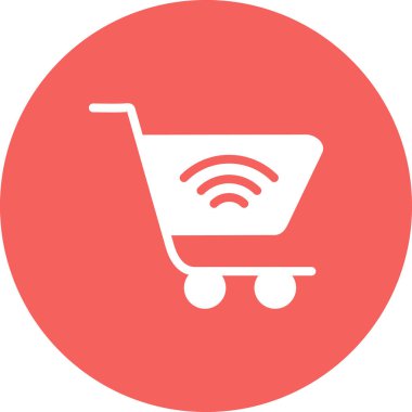 Alışveriş arabası ikon vektör illüstrasyonu