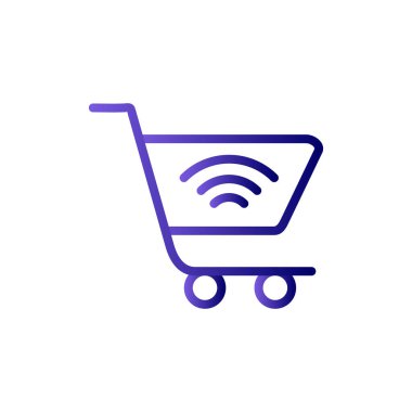 Alışveriş arabası ikon vektör illüstrasyonu