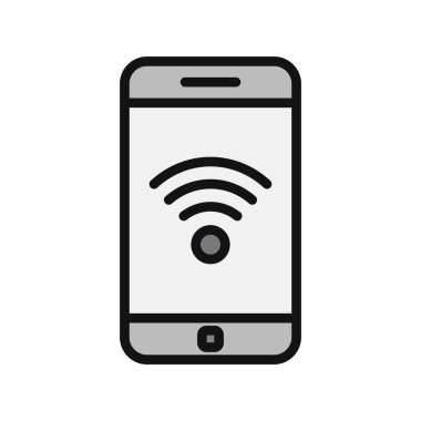 Akıllı telefon simgesi, vektör illüstrasyon tasarımı
