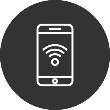 Akıllı telefon simgesi, vektör illüstrasyon tasarımı