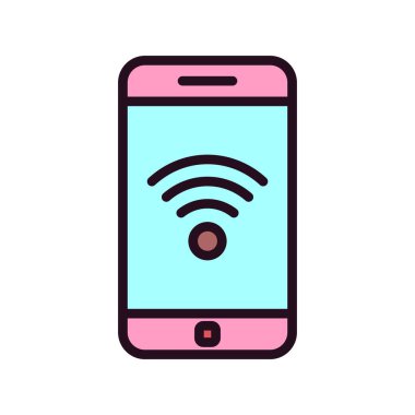 Akıllı telefon simgesi, vektör illüstrasyon tasarımı