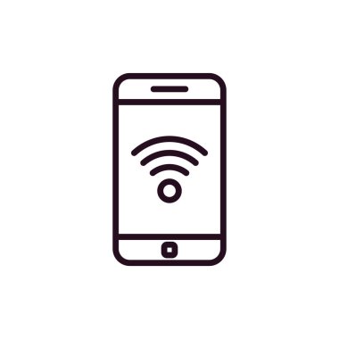 Akıllı telefon simgesi, vektör illüstrasyon tasarımı