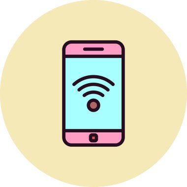 Akıllı telefon simgesi, vektör illüstrasyon tasarımı