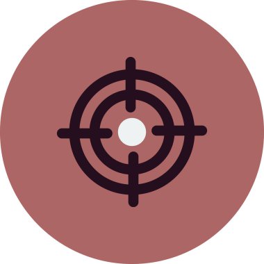 Basit Hedef Simgesi, vektör illüstrasyonu