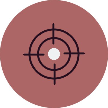 Basit Hedef Simgesi, vektör illüstrasyonu