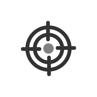 Basit Hedef Simgesi, vektör illüstrasyonu