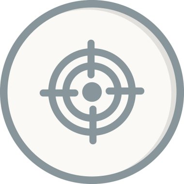 Basit Hedef Simgesi, vektör illüstrasyonu