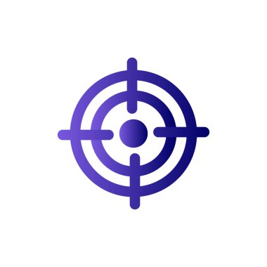 Basit Hedef Simgesi, vektör illüstrasyonu