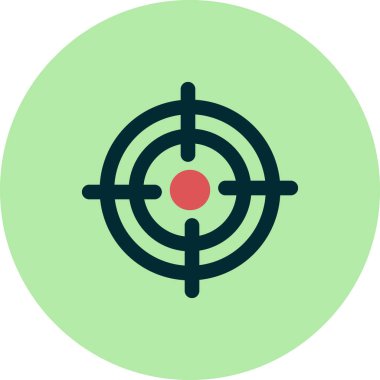 Basit Hedef Simgesi, vektör illüstrasyonu