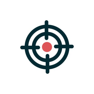 Basit Hedef Simgesi, vektör illüstrasyonu