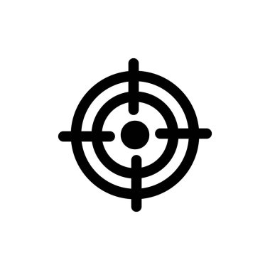 Basit Hedef Simgesi, vektör illüstrasyonu