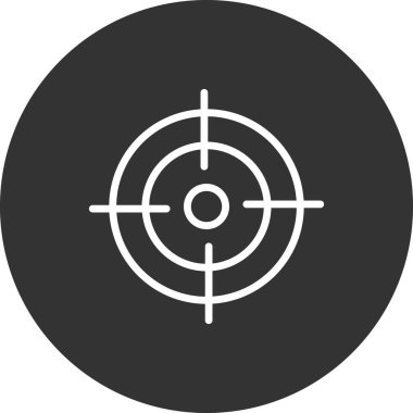 Basit Hedef Simgesi, vektör illüstrasyonu