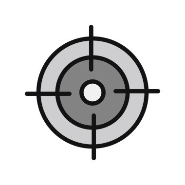 Basit Hedef Simgesi, vektör illüstrasyonu