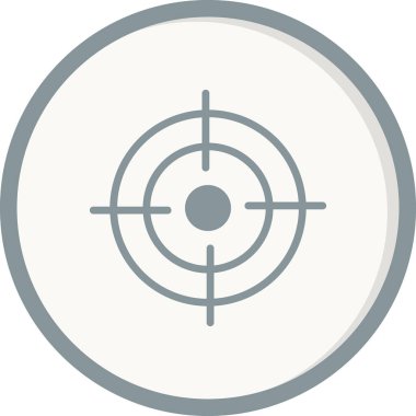 Basit Hedef Simgesi, vektör illüstrasyonu