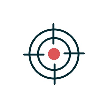 Basit Hedef Simgesi, vektör illüstrasyonu