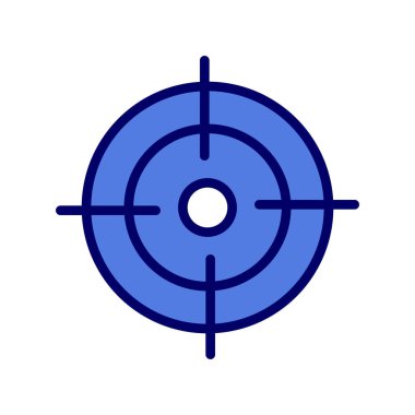 Basit Hedef Simgesi, vektör illüstrasyonu