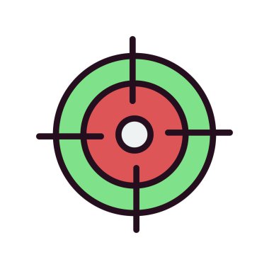 Basit Hedef Simgesi, vektör illüstrasyonu