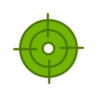Basit Hedef Simgesi, vektör illüstrasyonu