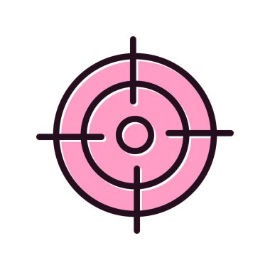 Basit Hedef Simgesi, vektör illüstrasyonu